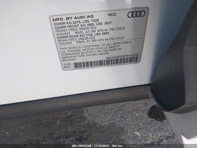 2023 AUDI E-TRON S SPORTBACK WA13CBGE8PB012245 Photo 8