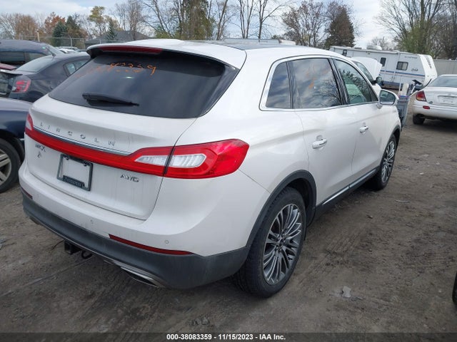 2016 LINCOLN MKX RESERVE VIN: 2LMTJ8LR3GBL59421