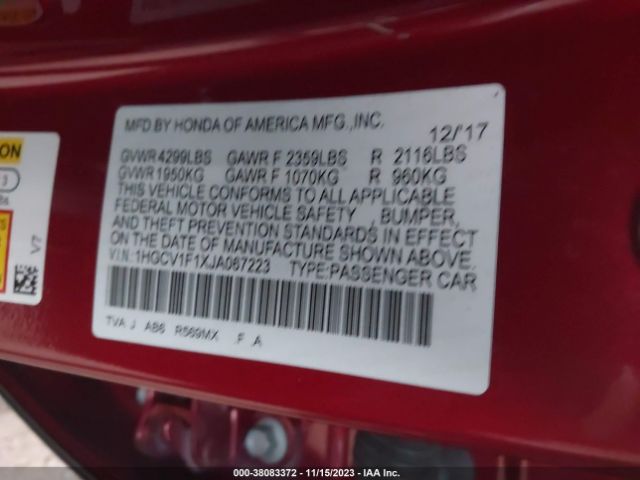 1HGCV1F1XJA067223 Honda ACCORD LX