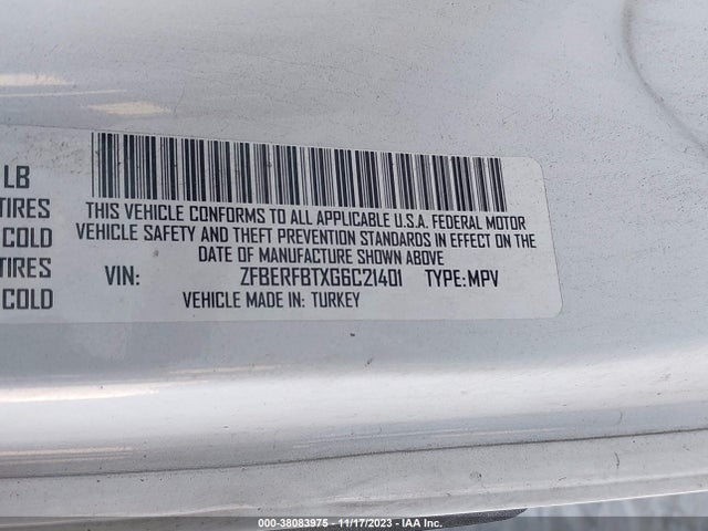 ZFBERFBTXG6C21401 RAM Promaster City Tradesman Slt