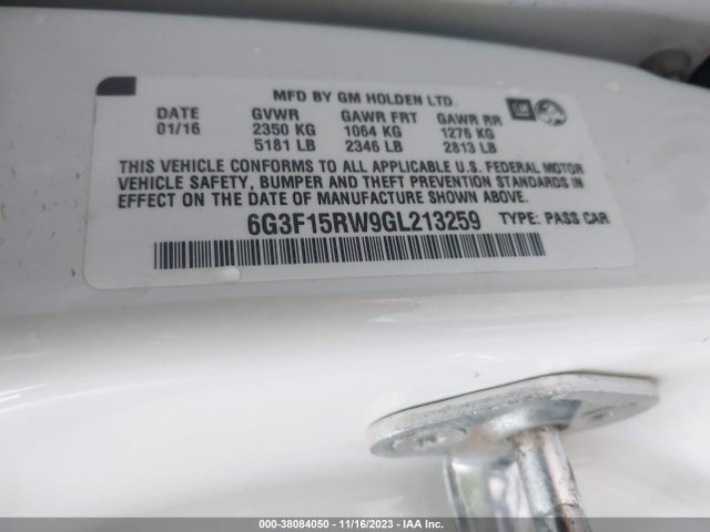 Chevrolet SS 2016 6G3F15RW9GL213259 Image 9