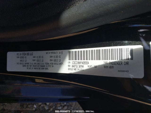 Chrysler 200 Limited 2015 1C3CCCABXFN695934 Image 9