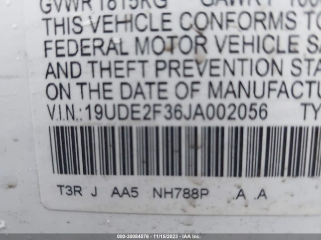 19UDE2F36JA002056 Acura Ilx Acurawatch Plus Package