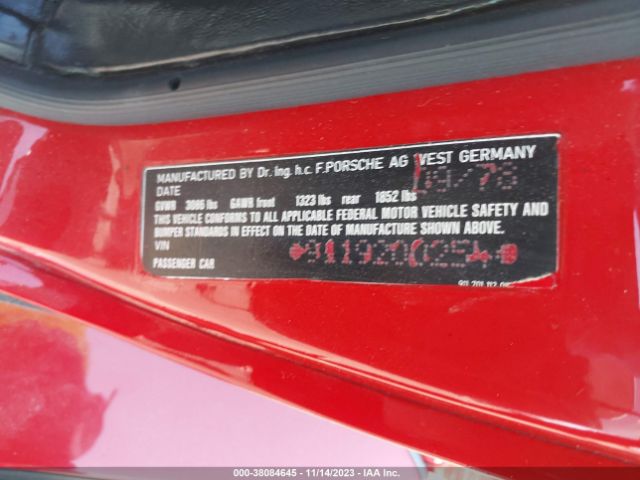 1979 PORS 911 SC 9119200254        Photo 8