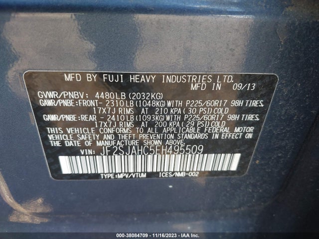 JF2SJAHC5EH495509 Subaru Forester 2.5i Limited