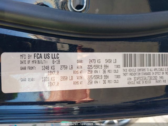 3C4PDCEG0JT381282 Dodge JOURNEY GT