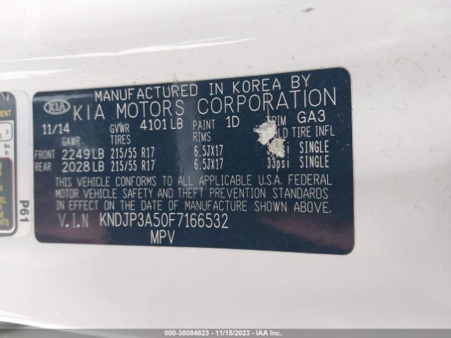 KNDJP3A50F7166532 KIA SOUL +