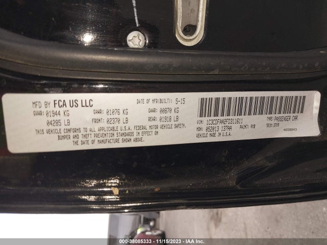 Dodge DART SE 2015 1C3CDFAA2FD311611 Image 9
