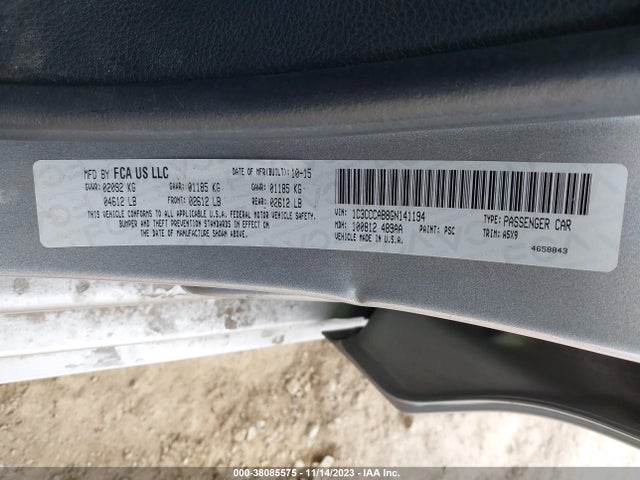 Chrysler 200 Limited 2016 1C3CCCAB8GN141194 Image 9