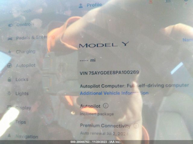 2023 TESLA MODEL Y 7SAYGDEE8PA100269 Photo 6