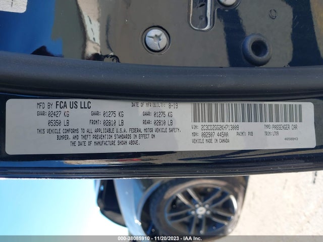Dodge Challenger Sxt Awd 2019 2C3CDZGG2KH713008 Image 9
