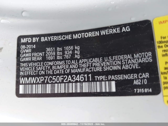 2015 MINI HARDTOP WMWXP7C50F2A34611 Photo 8