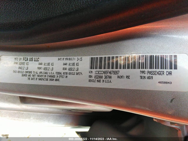 1C3CCCAB5FN679267 Chrysler 200 Limited