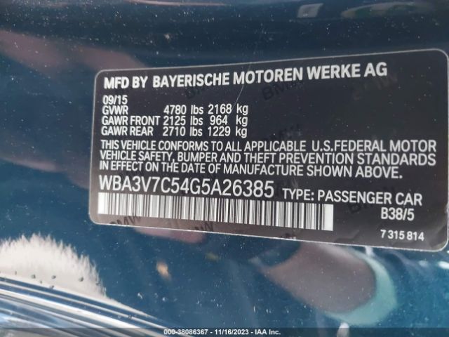 WBA3V7C54G5A26385 BMW 428i