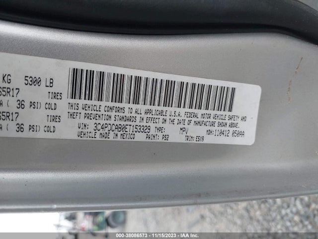 Dodge JOURNEY SE 2014 3C4PDCAB0ET153329 Image 9