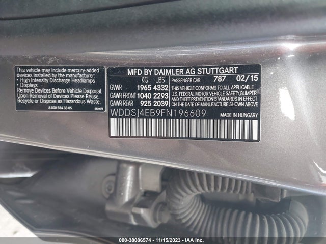 WDDSJ4EB9FN196609 Mercedes-Benz CLA-Class