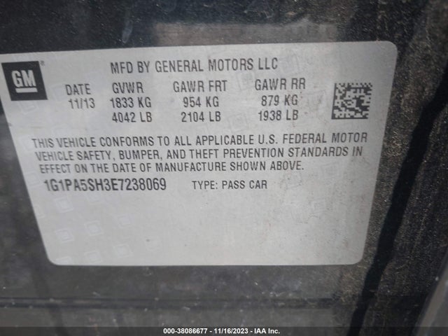 Chevrolet Cruze Ls Auto 2014 1G1PA5SH3E7238069 Image 9