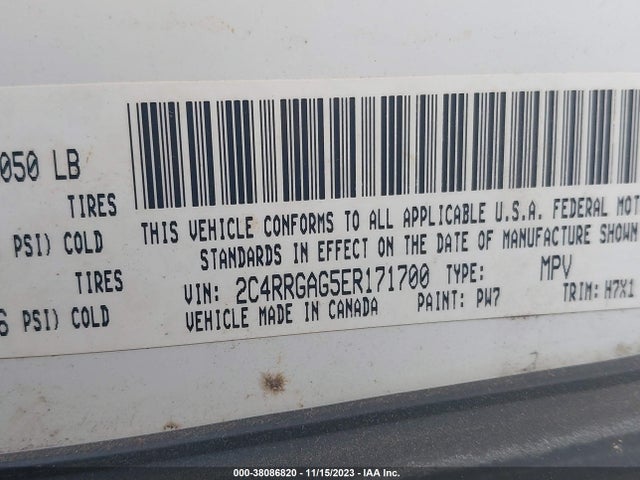 RAM Cargo Tradesman 2014 2C4RRGAG5ER171700 Image 9