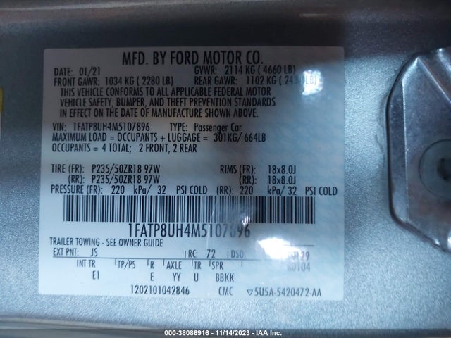 Ford Mustang Ecoboost Premium 2021 1FATP8UH4M5107896 Image 9