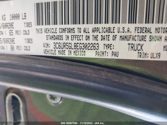 2014 RAM 2500 LONGHORN LIMITED VIN: 3C6UR5GL8EG302263