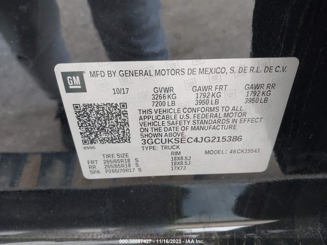 Chevrolet Silverado 1500 2lz 2018 3GCUKSEC4JG215386 Image 9