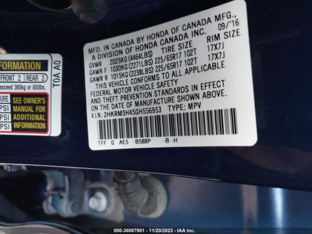 2HKRM3H45GH556953 Honda CR-V SE