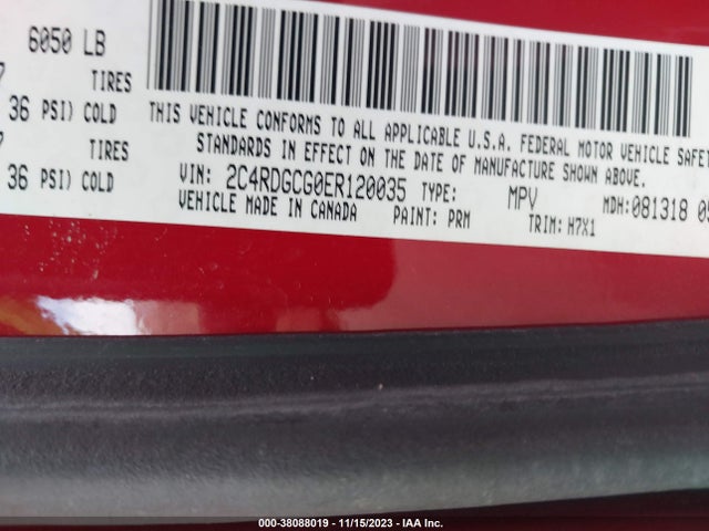 Dodge Grand Caravan Sxt 2014 2C4RDGCG0ER120035 Image 9