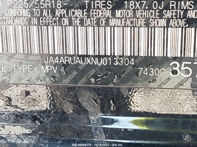 2022 MITSUBISHI OUTLANDER SPORT JA4ARUAUXNU013304 Photo 8