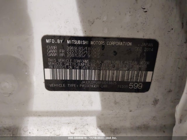 Mitsubishi LANCER ES 2015 JA32U2FU8FU013825 Image 9
