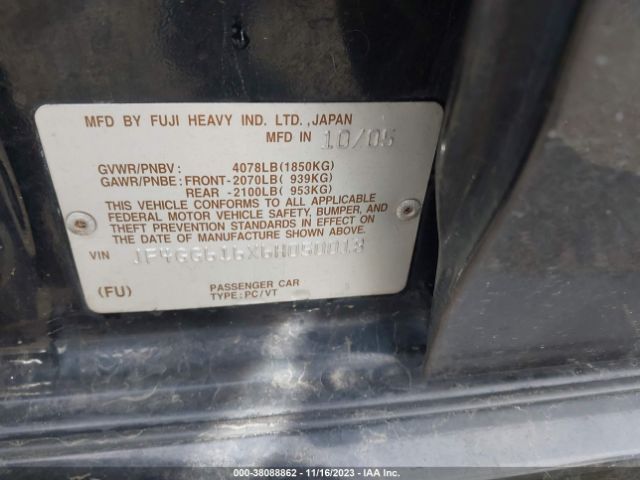 2006 SAAB 9-2X JF4GG616X6H050018 Photo 8