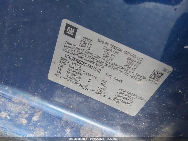 Chevrolet Silverado 1500 2lt 2016 1GCVKREC3GZ417612 Image 9