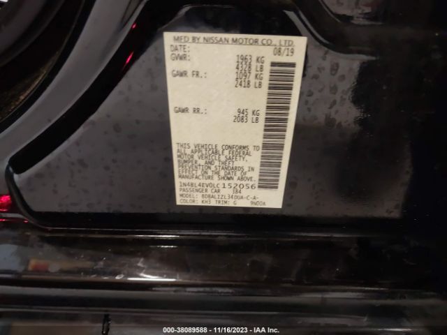 1N4BL4EV0LC152056 Nissan Altima Sl Fwd