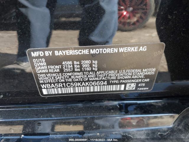 WBA5R1C59KAK06694 BMW 330I
