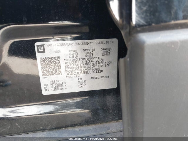 Chevrolet Trax Fwd Lt 2020 3GNCJLSB8LL301320 Image 9
