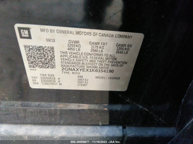 2GNAXYEX1K6154190 Chevrolet Equinox Premier