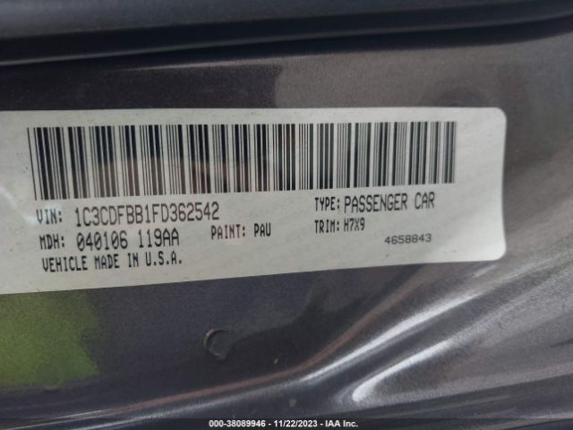 1C3CDFBB1FD362542 Dodge DART SXT