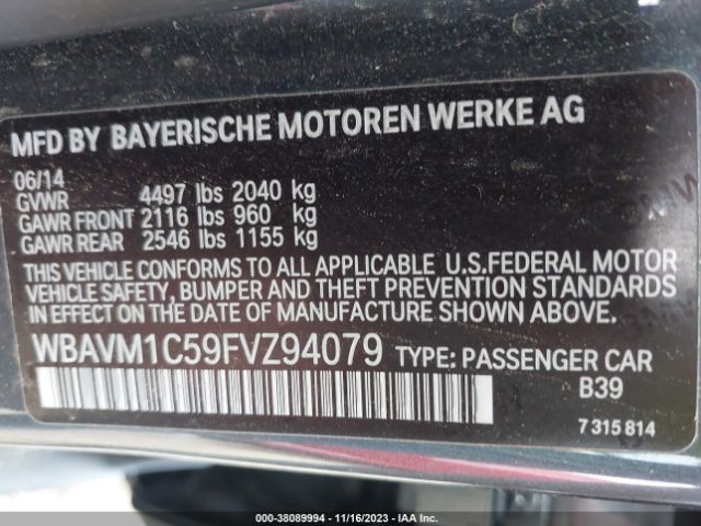 WBAVM1C59FVZ94079 BMW X1 Sdrive28i
