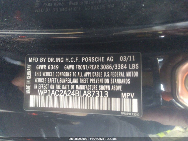 2011 PORSCHE CAYENNE WP1AC2A24BLA87313 Photo 8