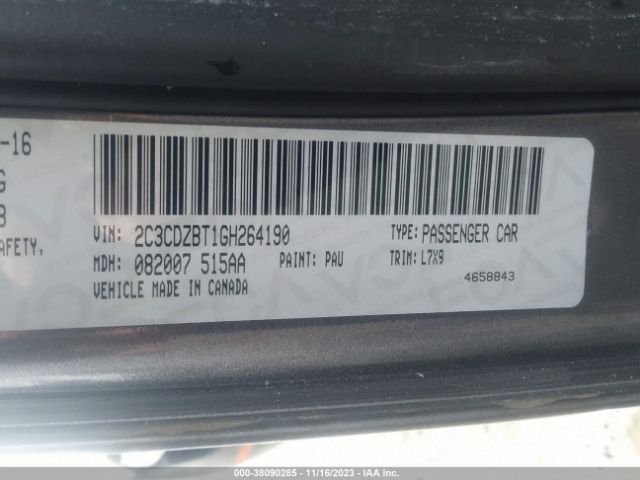 2C3CDZBT1GH264190 Dodge Challenger R/t