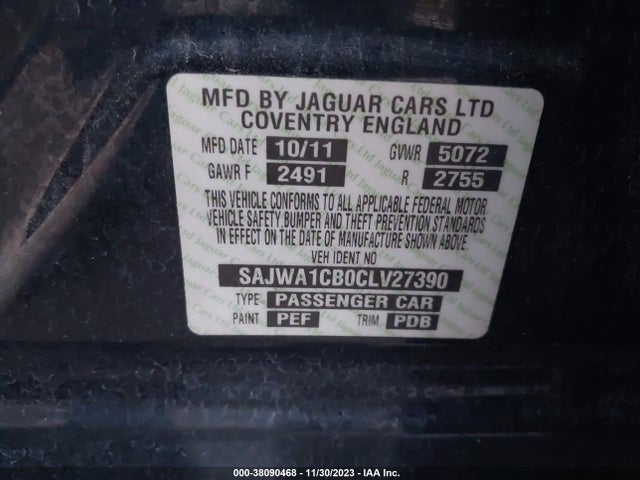 2012 JAGUAR XJ SAJWA1CB0CLV27390 Photo 8