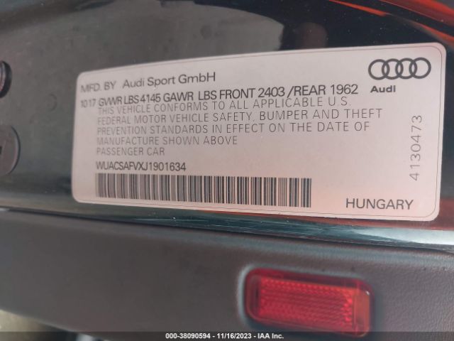 2018 AUDI TT RS WUACSAFVXJ1901634 Photo 8