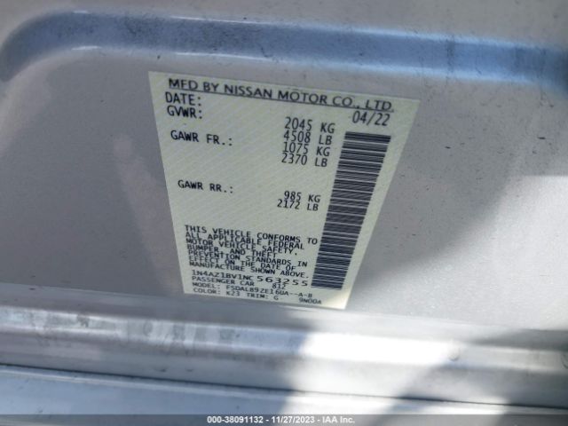 2022 NISSAN LEAF 1N4AZ1BV1NC563255 Photo 8