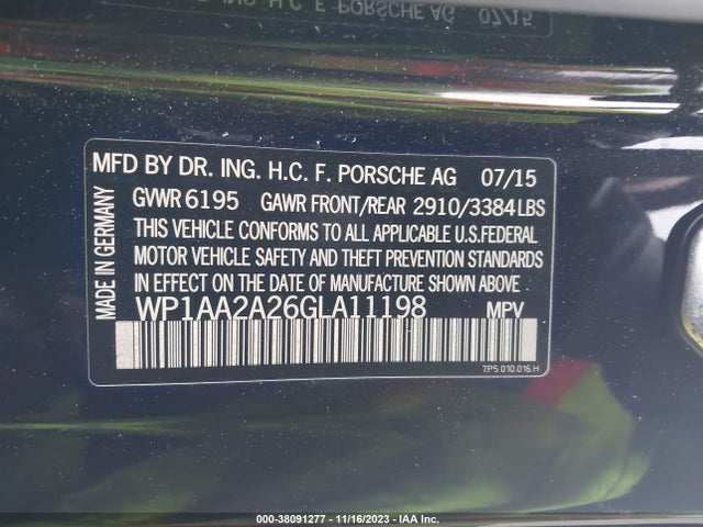 2016 PORSCHE CAYENNE WP1AA2A26GLA11198 Photo 8