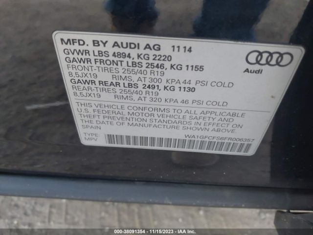 WA1GFCFS6FR006357 Audi Q3 2.0t Premium Plus