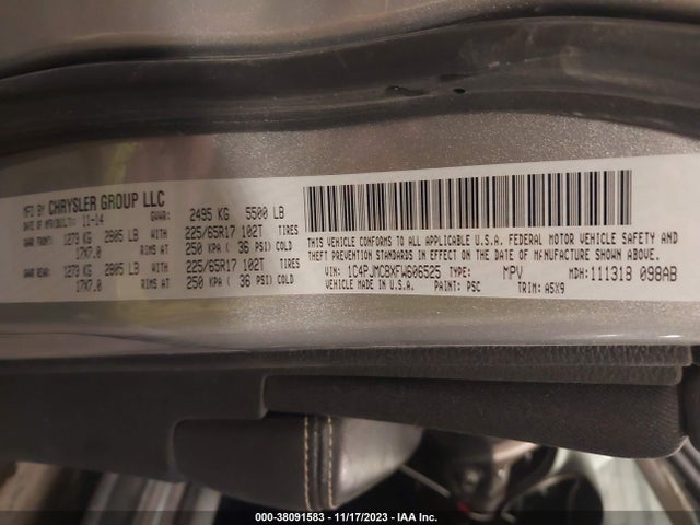 1C4PJMCBXFW606525 Jeep Cherokee Latitude