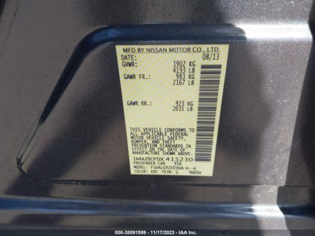 2013 NISSAN LEAF 1N4AZ0CP1DC415230 Photo 8