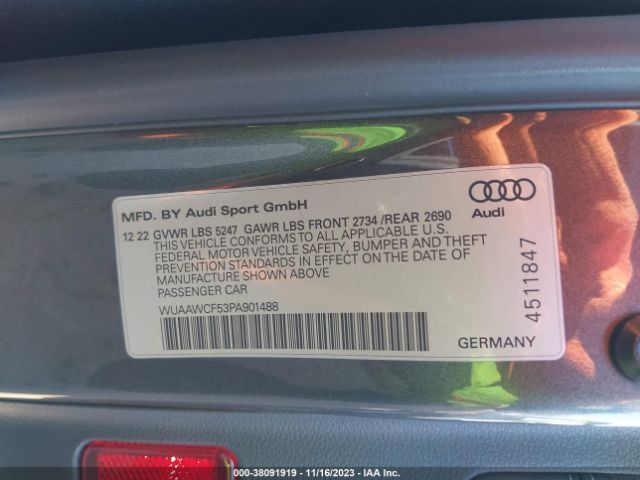 2023 AUDI RS 5 SPORTBACK WUAAWCF53PA901488 Photo 8