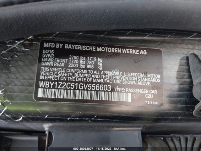 WBY1Z2C51GV556603 BMW I3