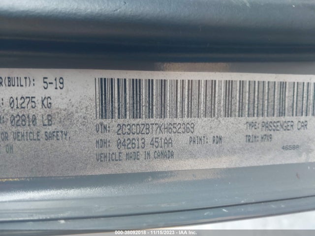 Dodge Challenger R/t 2019 2C3CDZBT7KH652369 Image 9
