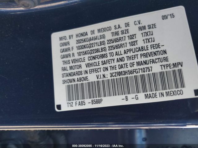 3CZRM3H56FG710757 Honda CR-V EX